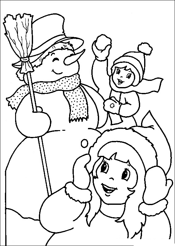 Bałwany kolorowanki